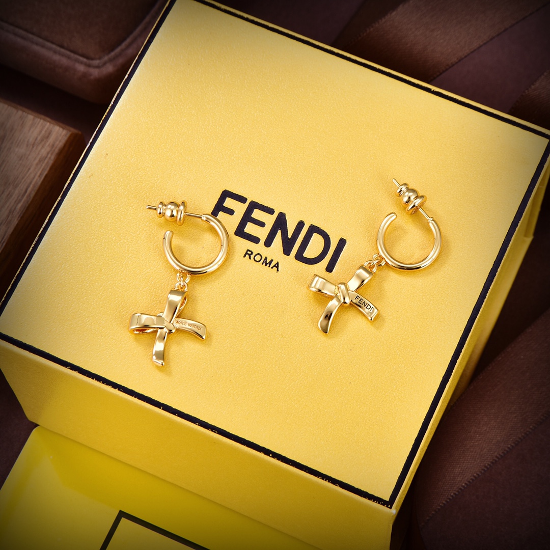 TOP FENDI LOGO Earrings - 2 Colors