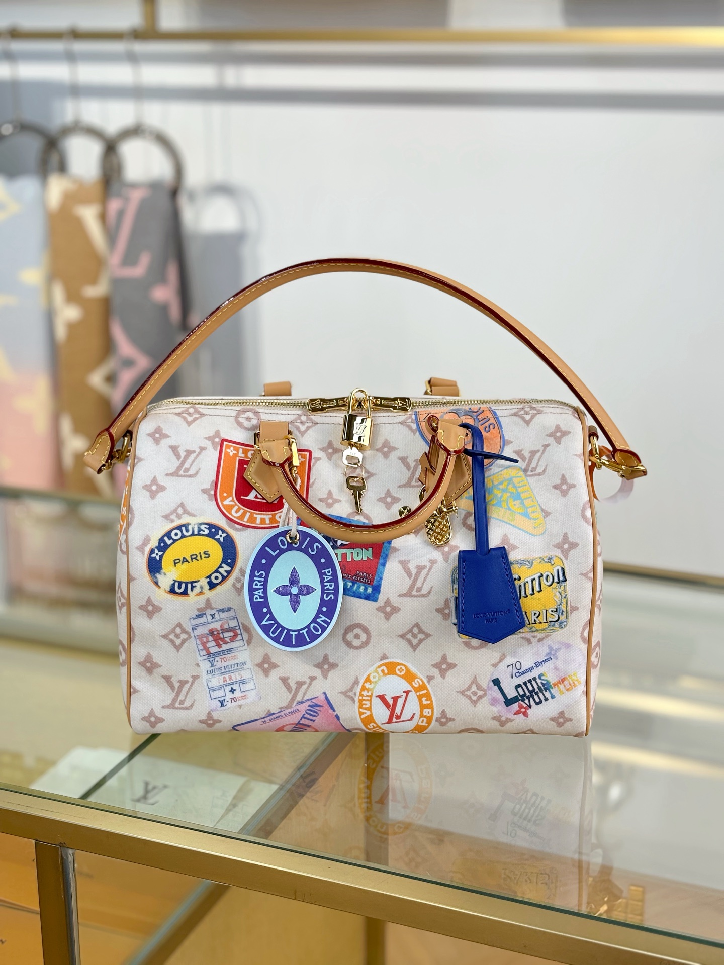 TOP Louis Vuitton LV Speedy Soft 30 Bag 30x21x17cm - White