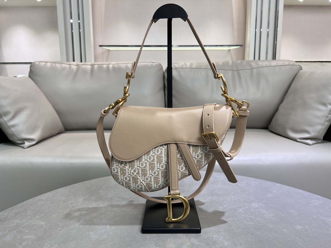 TOP Christian Dior Saddle Bag 25.5×20×6.5cm - Brown