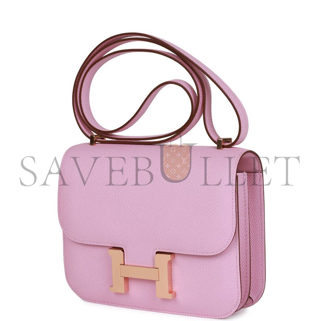 Hermes Constance 18 Mauve Sylvestre Epsom Rose Gold Hardware