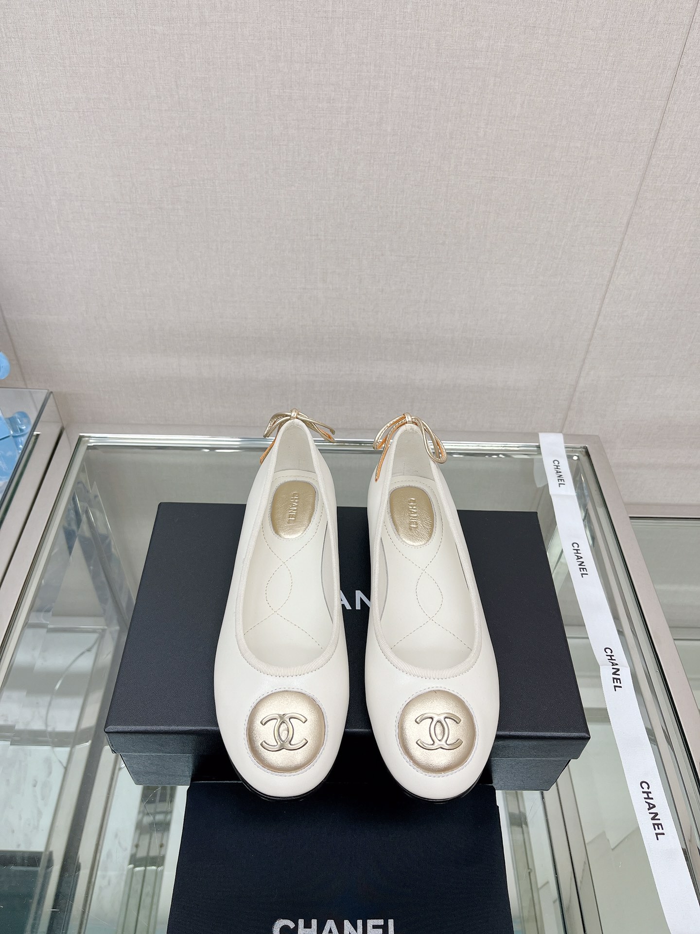 TOP CHANEL Round Label Ballet Single Shoes - 5 Colour