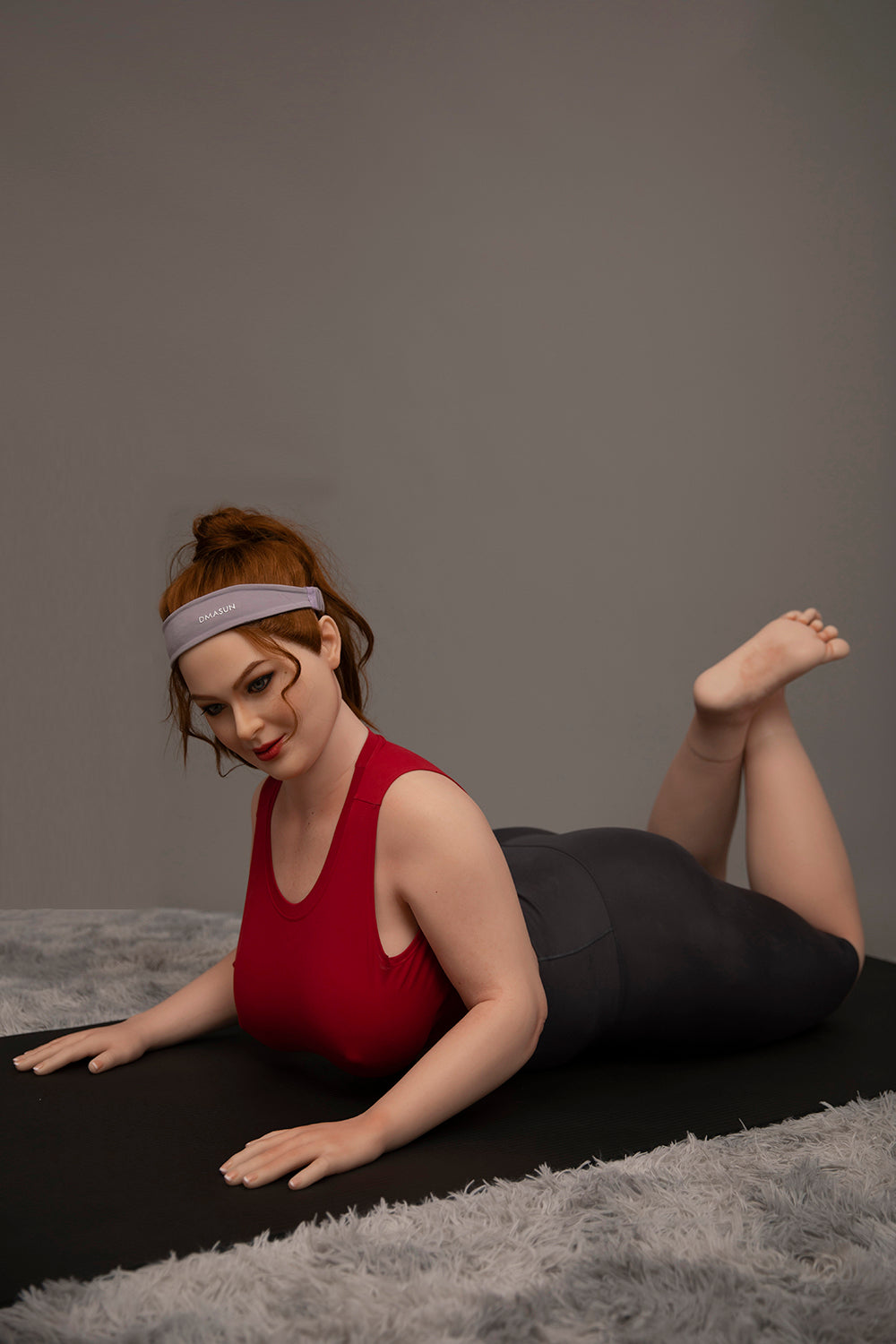 161cm/5ft3 H-cup Bear Hugging BBW Big Booty Silicone Head Sex Doll – Ivory