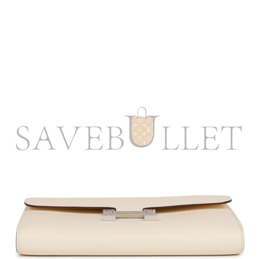 HERMES CONSTANCE WALLET TO GO NATA EPSOM AND LIZARD PALLADIUM HARDWARE (20*11*4cm)