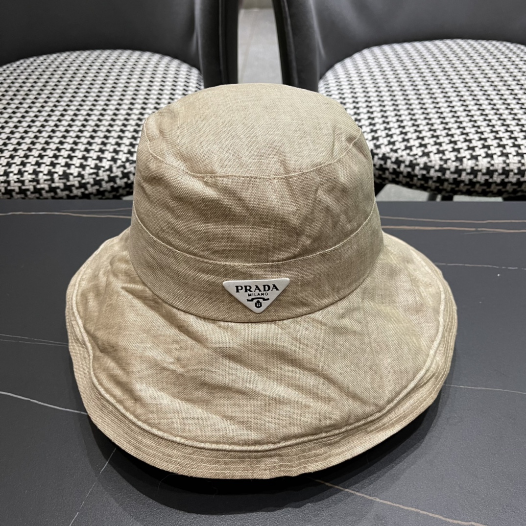 TOP PRADA Linen Bucket Hat - 3 Color
