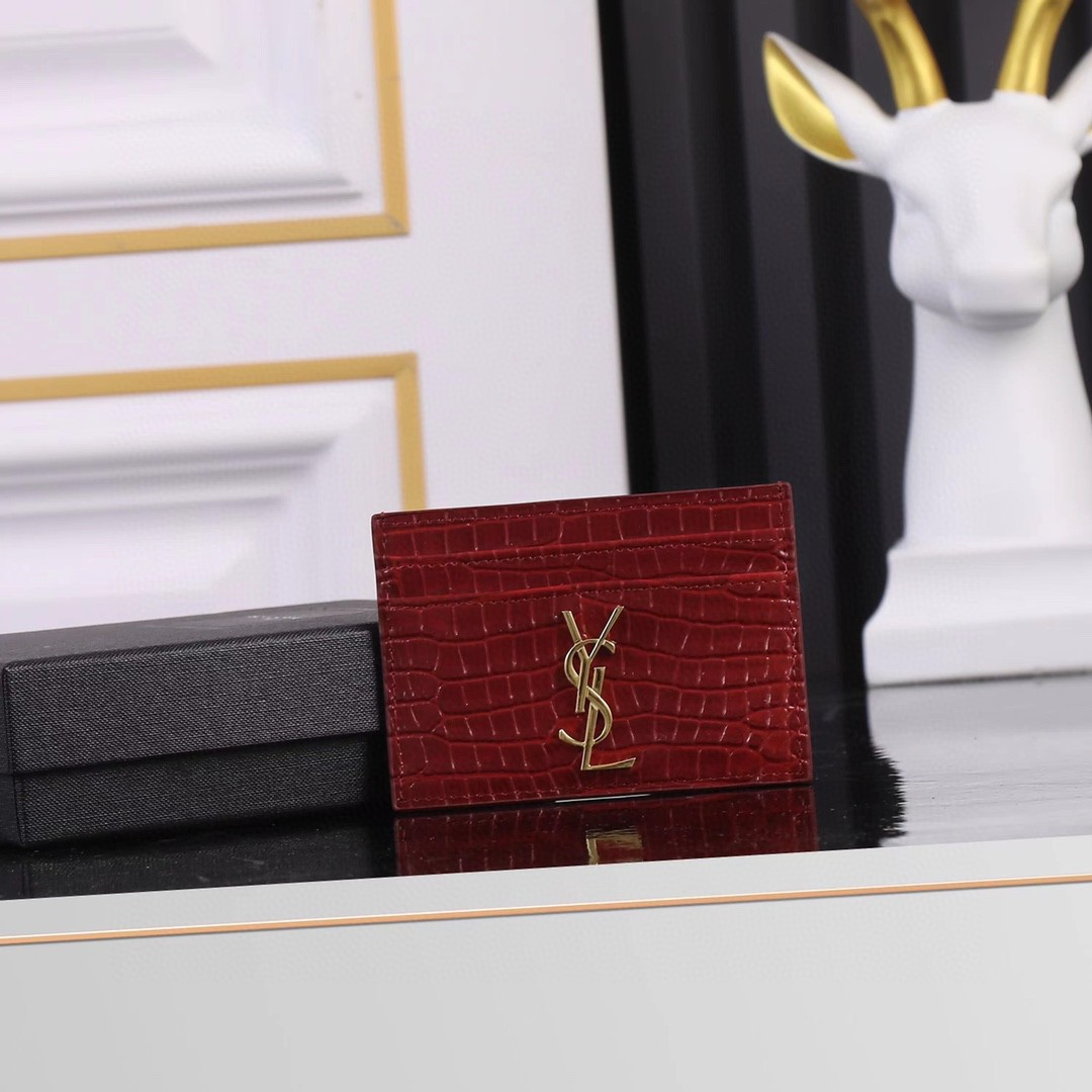 Saint Laurent YSL Crocodile Print Card Bags(Replica)