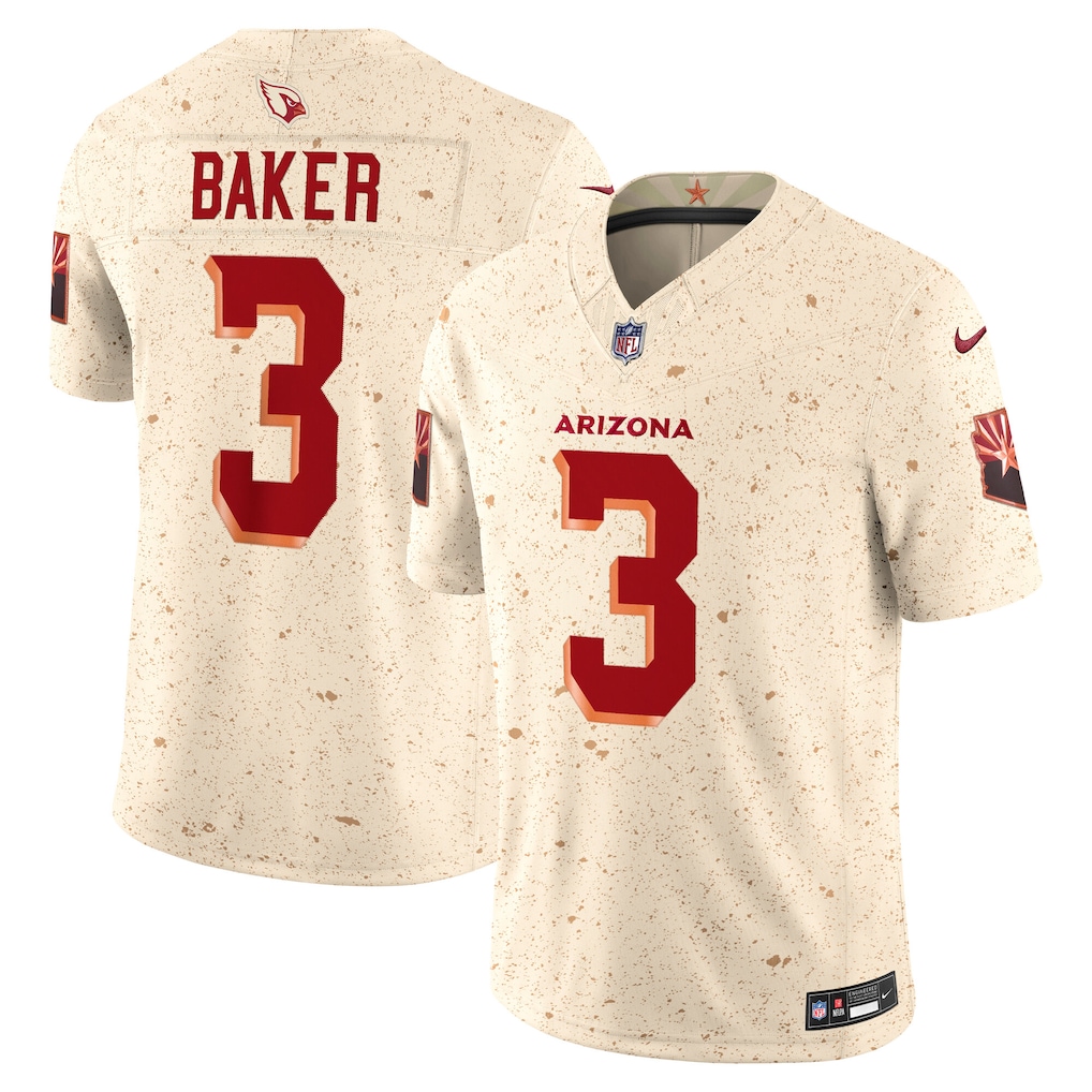 Men's Budda Baker Natural Arizona Cardinals 2025 Rivalries Collection Limited Jersey