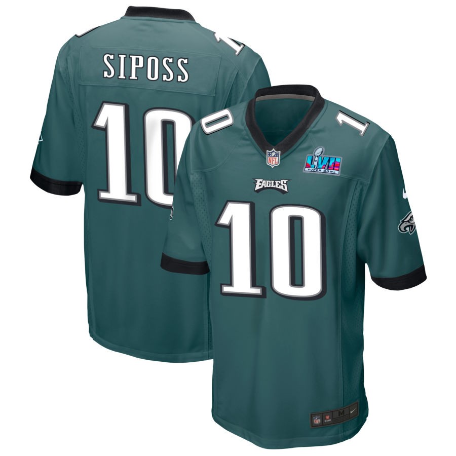 Arryn Siposs Philadelphia Eagles  Super Bowl LVII Game Jersey - Midnight Green