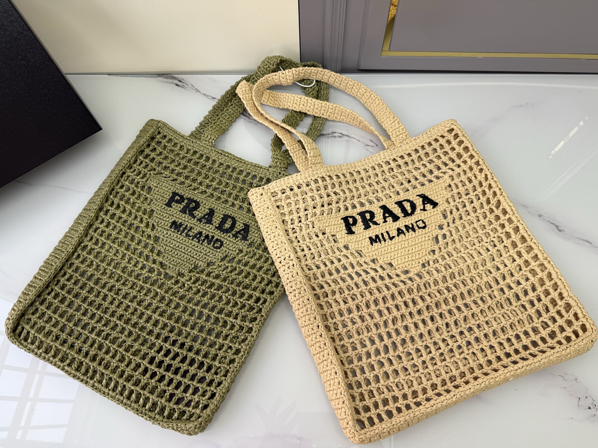 Top PRADA Weave Tote Bag 38x36x3cm - 3 Colour