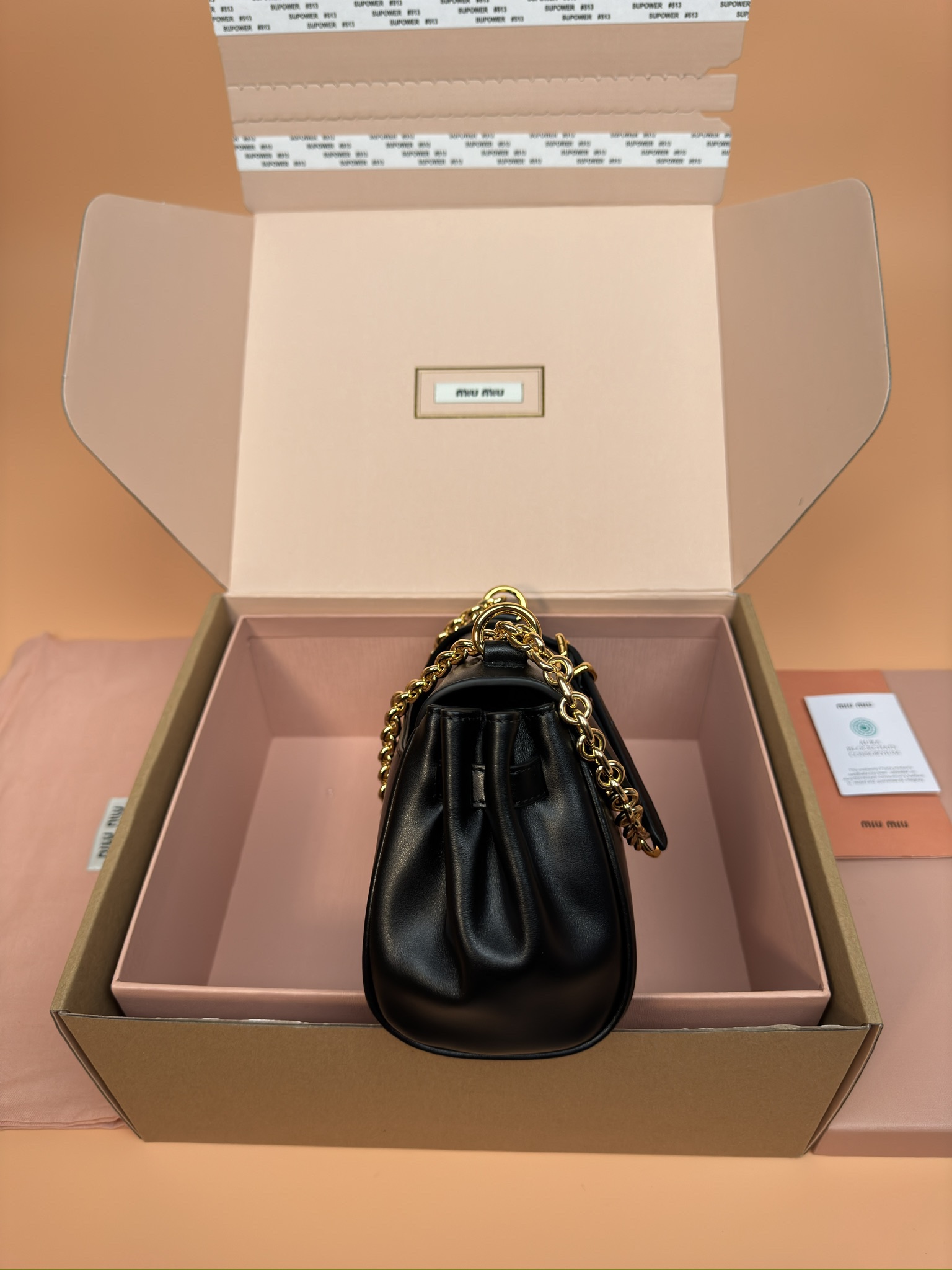 TOP Miu Miu Leather Shoulder Bag with Chain 24x14x7.5cm - 3 Colors