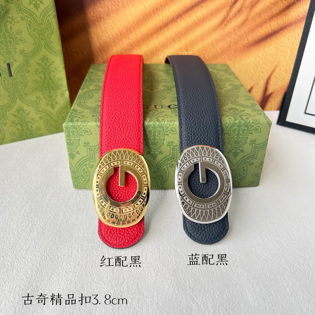 TOP GUCCI GG Reversible Belt Calfskin - 3.8cm