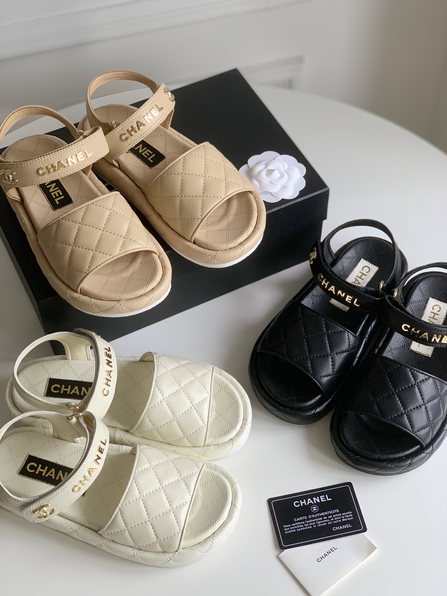 TOP CHANEL 24C Rhombic Sandals - 3 Colors