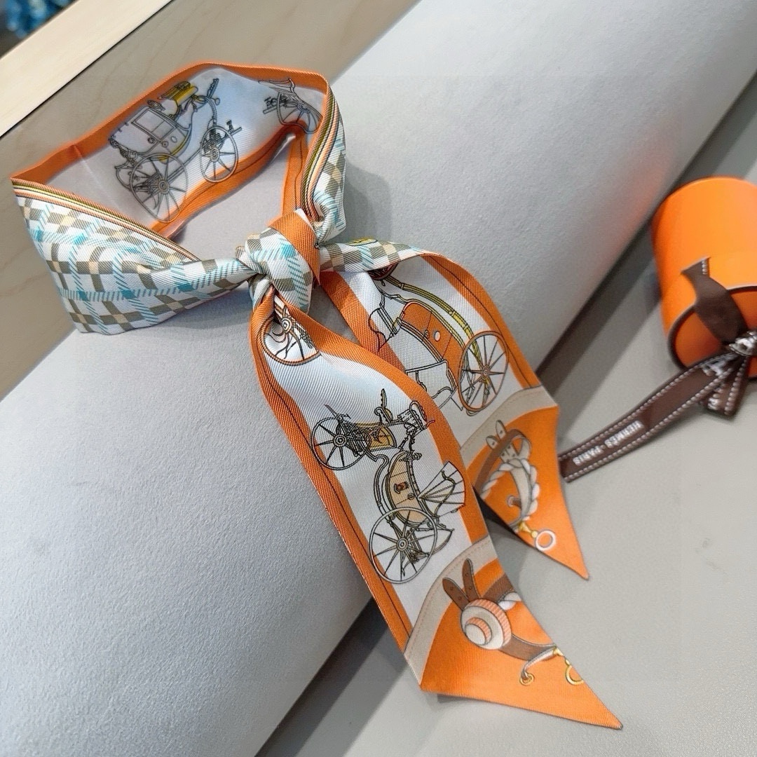 TOP HERMES Twilly Scarf 90 x 6 cm - 6 Colours