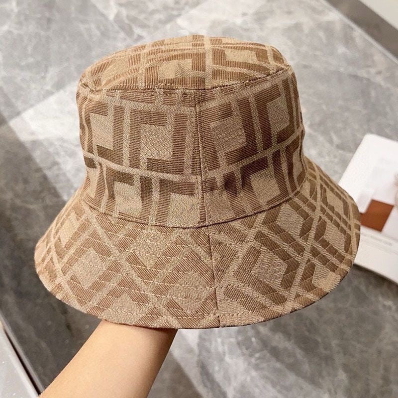 AAACAT Geometric Jacquard Printed Bucket Hat Women Vintage Full Print Fisherman Hat Outdoor Sun Hat