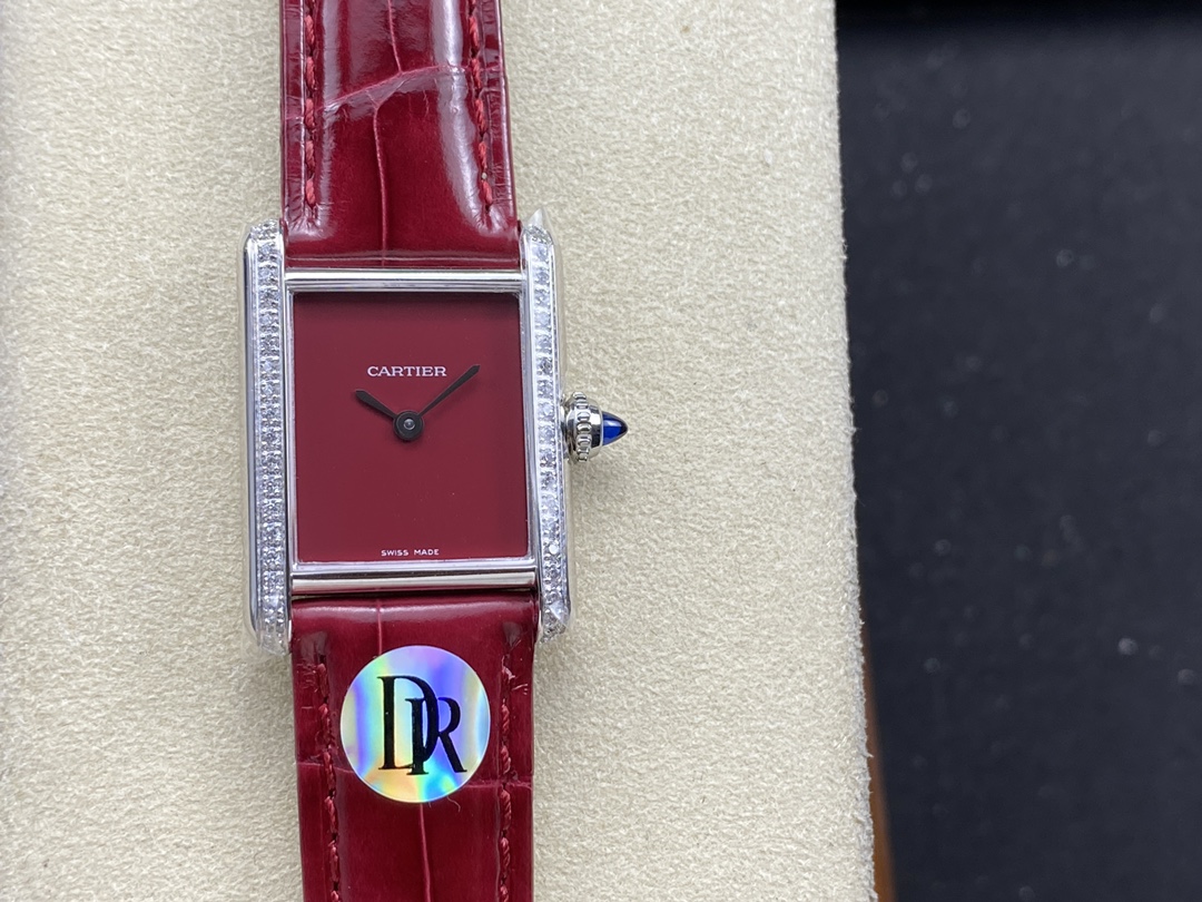 TOP Cartier Tank Must Watch 29.5mmx22mm - Red