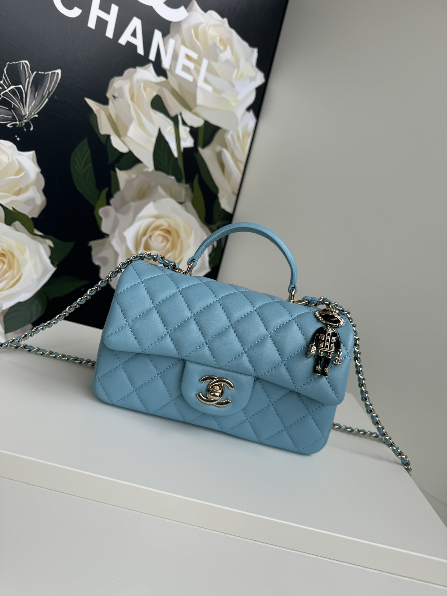 TOP CHANEL 21K Mini CF Handle Bag 20x12x6cm - 17 Colors