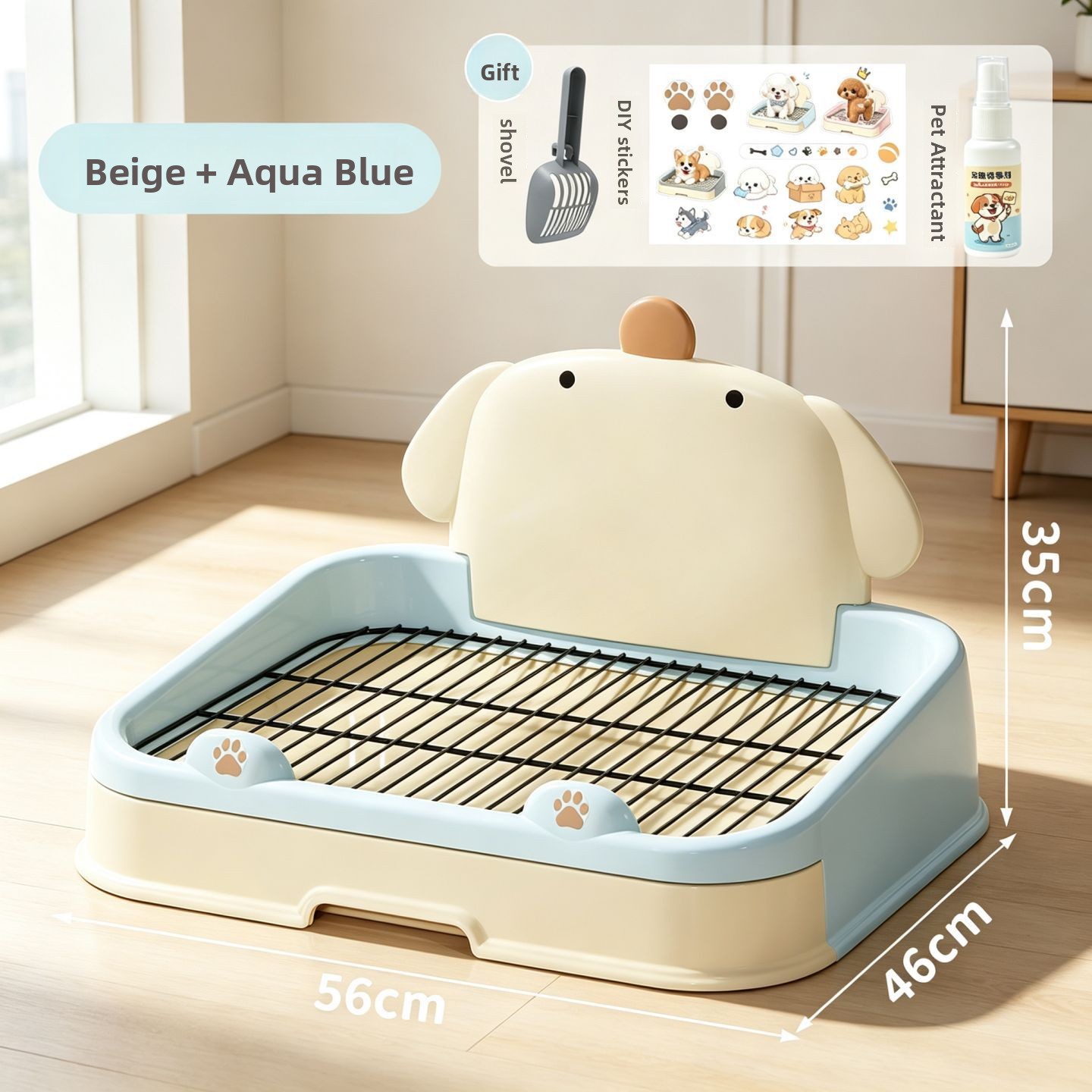 cartoon design, suitable for small, medium, and large dogs, prevents stepping on feces, elevated design, ideal for breeds like Teddy and Bichon Frise, pet supplies - PawPro UK