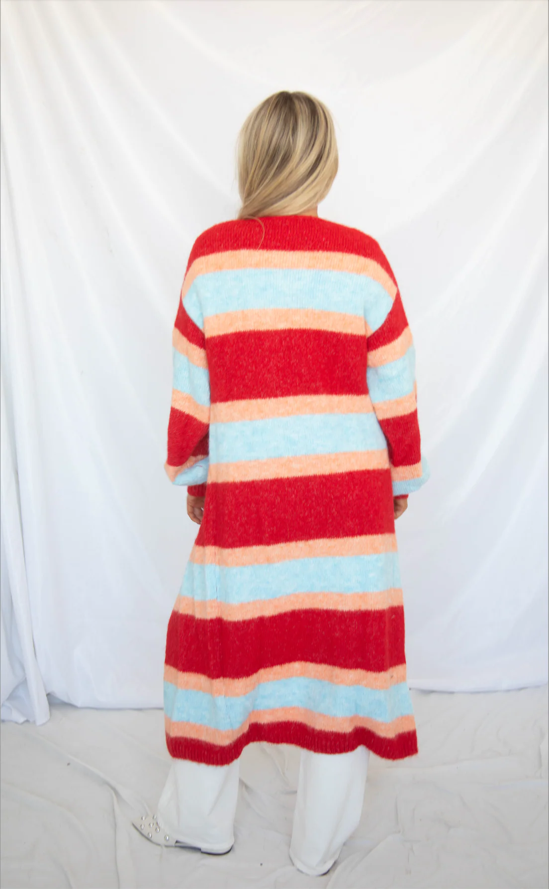 never let you go striped cardigan