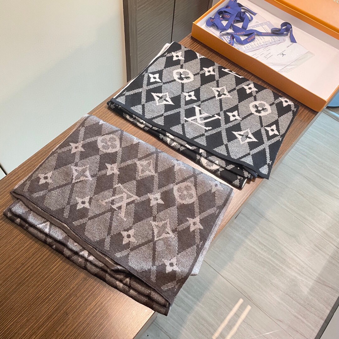 TOP Louis Vuitton LV Wool Scarf 32X200cm - 2 Color