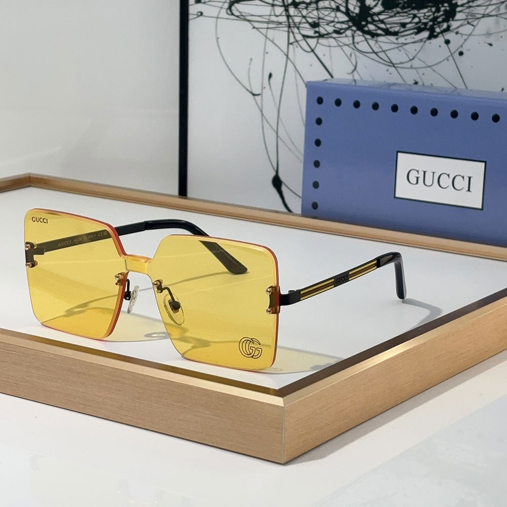Gucci Stylish Frameless Design  sunglasses Top quality （Replica）