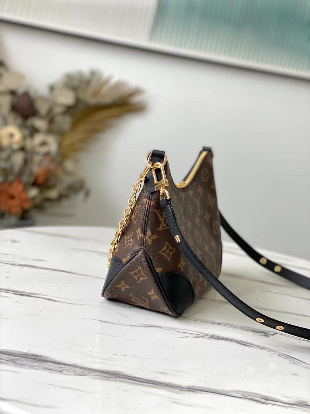 TOP Louis Vuitton LV Boulogne Monogram Canvas Handbag 29x16x9.5cm- Black