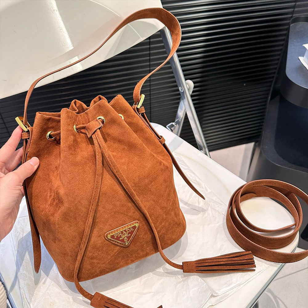 Prada Suede Bucket Bag (Replica)