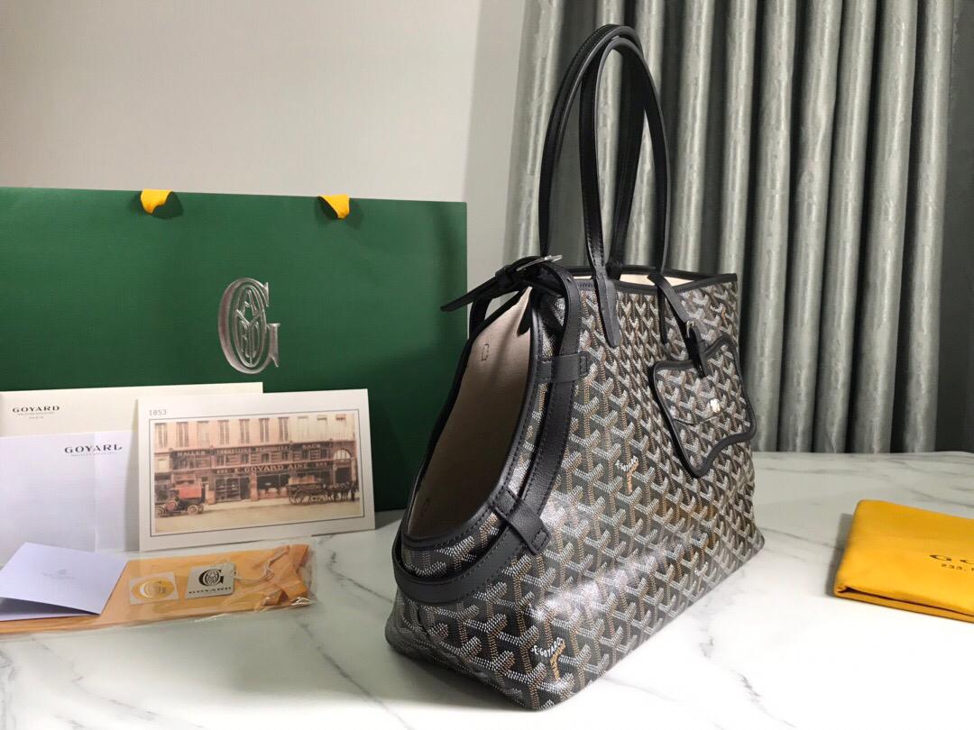TOP Goyard Goyardine Chien Gris Pet Carrier Bag - Black