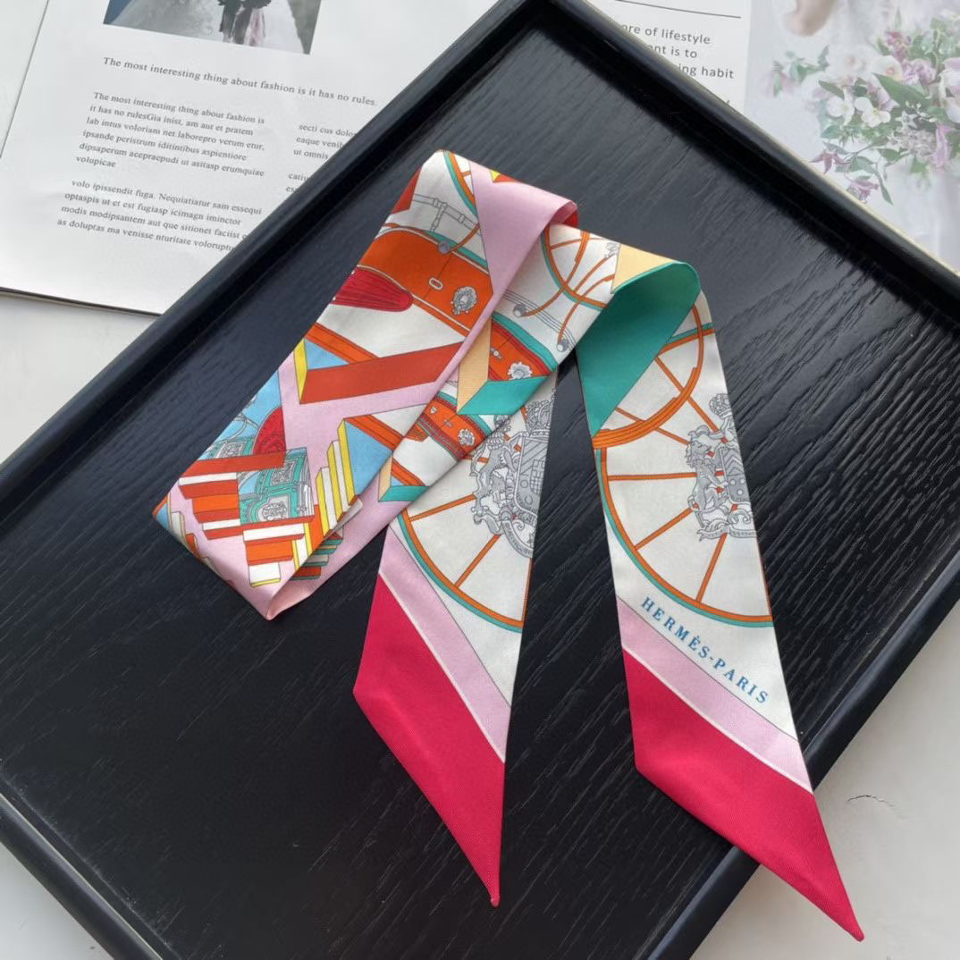 TOP HERMES Twilly Springs Springs Twilly 86 x 5 cm - Four Colours