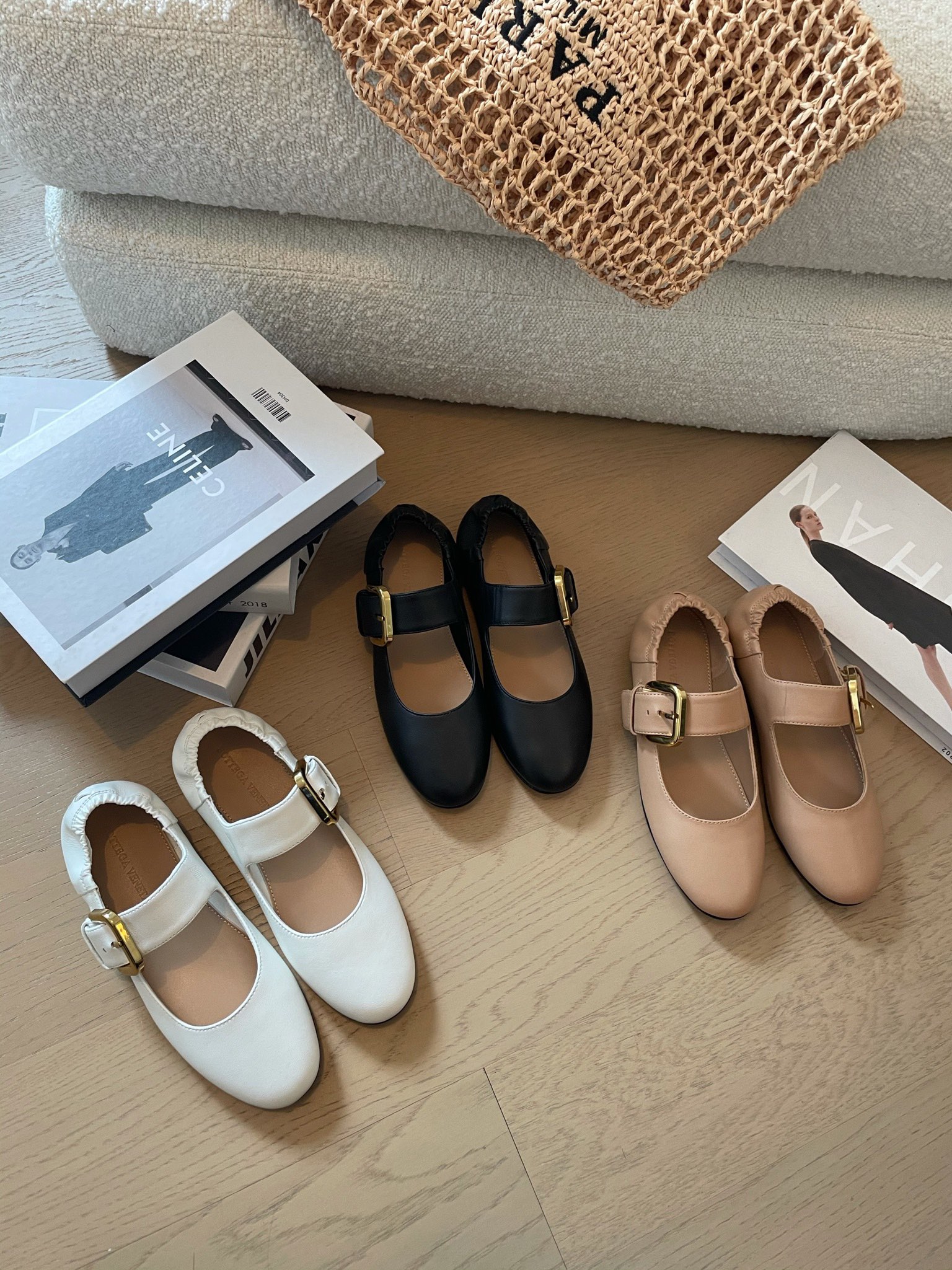 TOP Bottega Veneta BV Mary Jane Flats - 3 Color