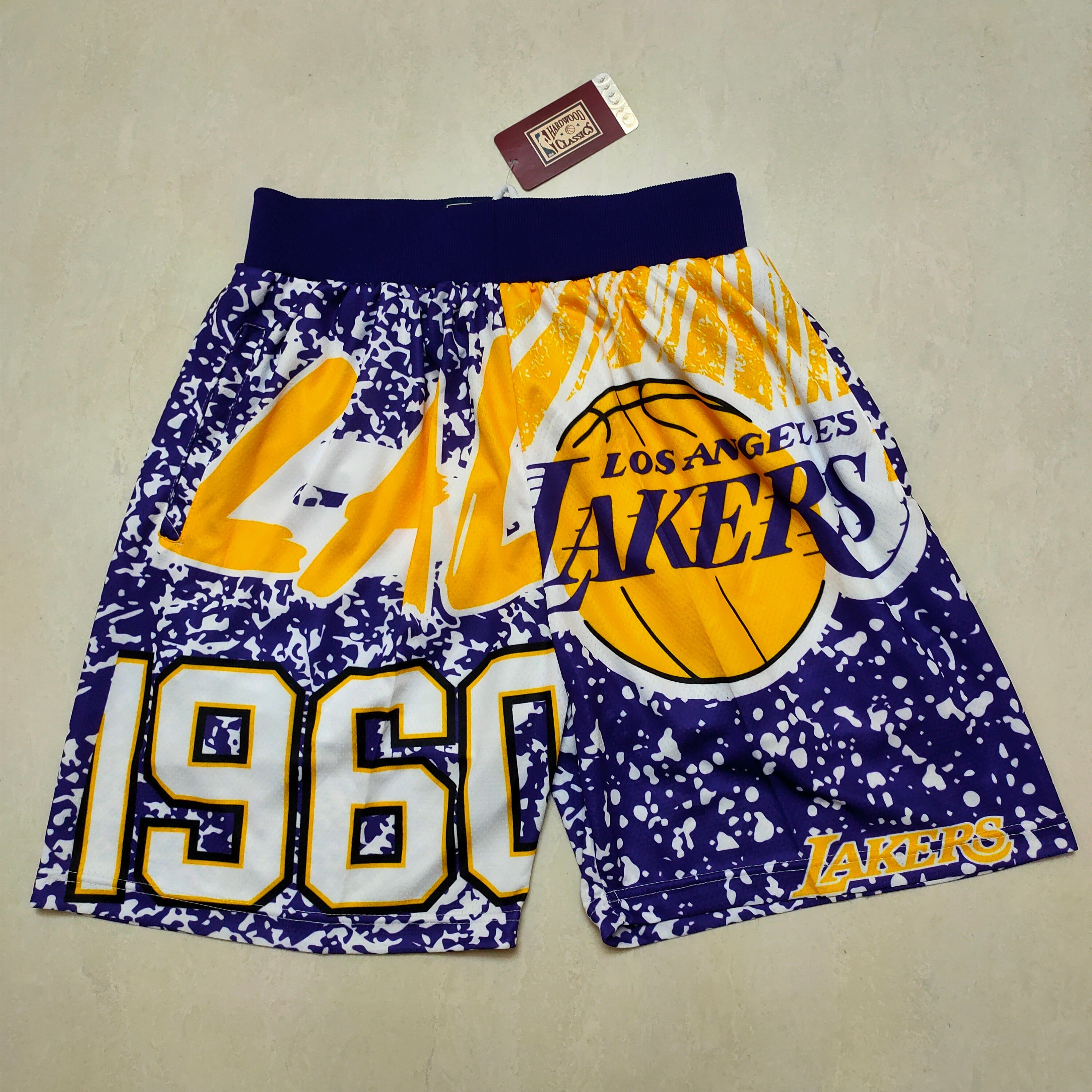 Los Angeles Lakers mitchellNess mN large team logo basketball sweatpants