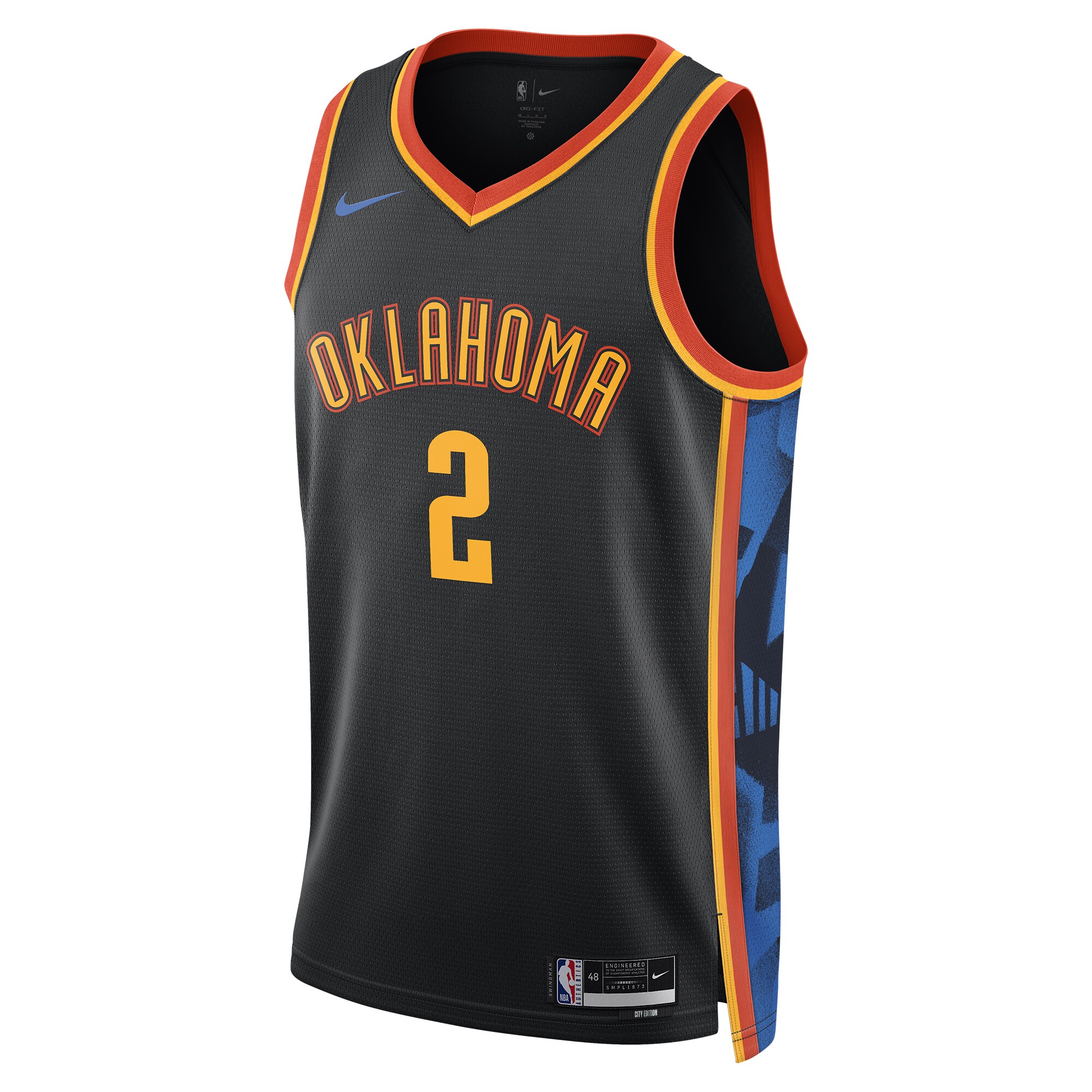Unisex Oklahoma City Thunder Shai Gilgeous-Alexander Black 2024/25 Swingman Jersey - City Edition