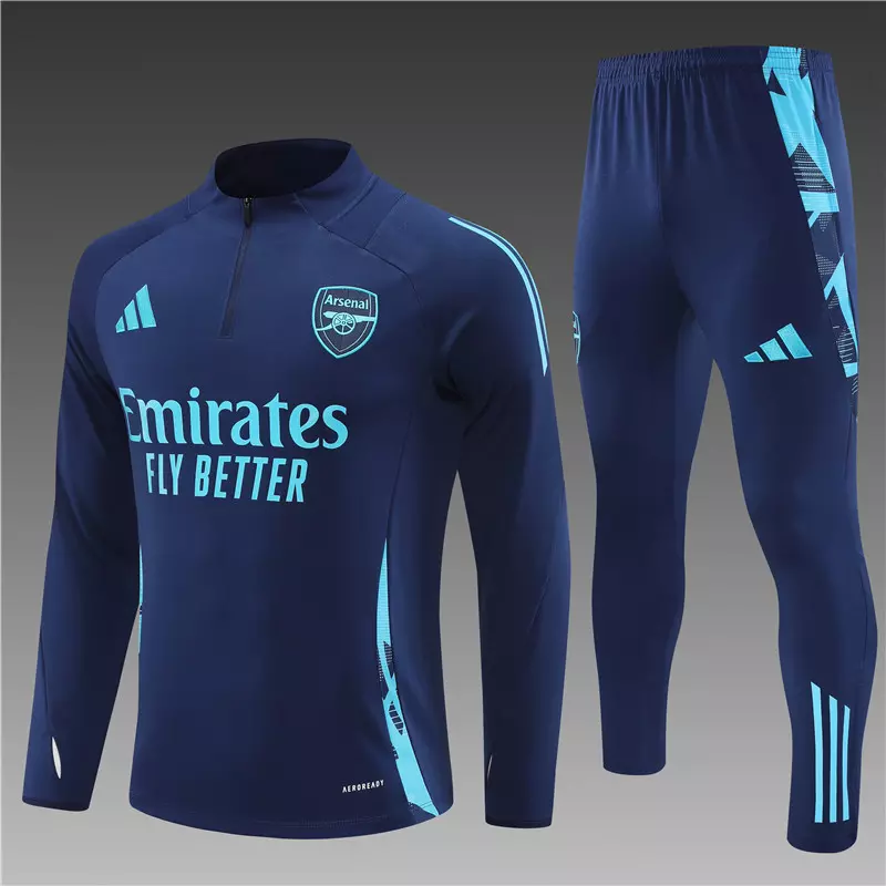 2024-25 Arsenal Blue Football Half Pull Training Suit