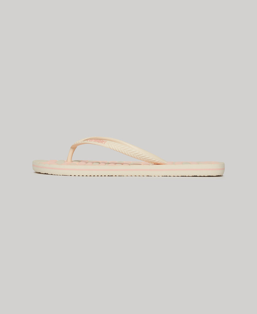 Vintage Vegan Flip Flop | Rice White/Coral