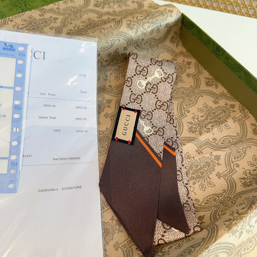 TOP GUCCI Ribbon Scarf 5✖️90cm - 2 Colors