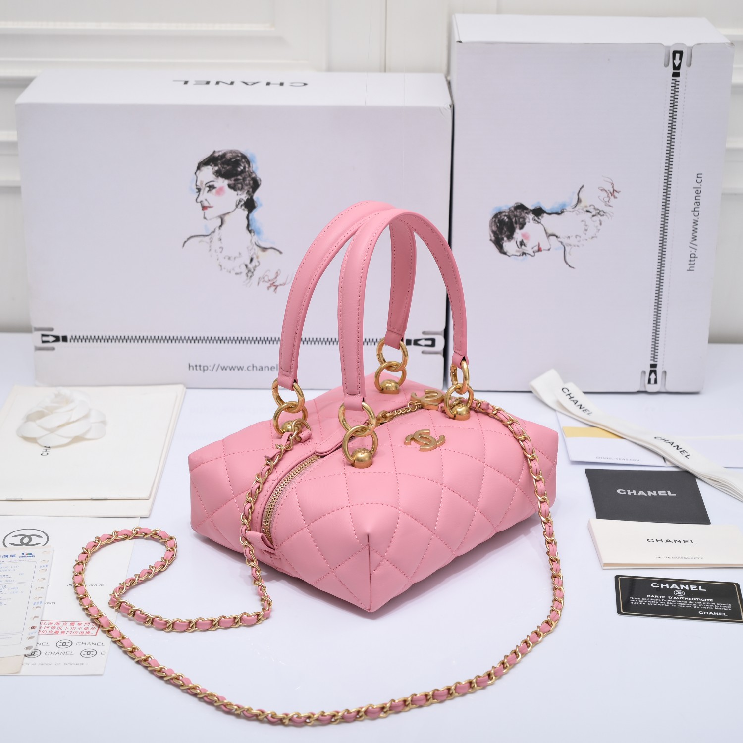 TOP CHANEL Flab Bag 23×17×6cm - GHW - 3 Color