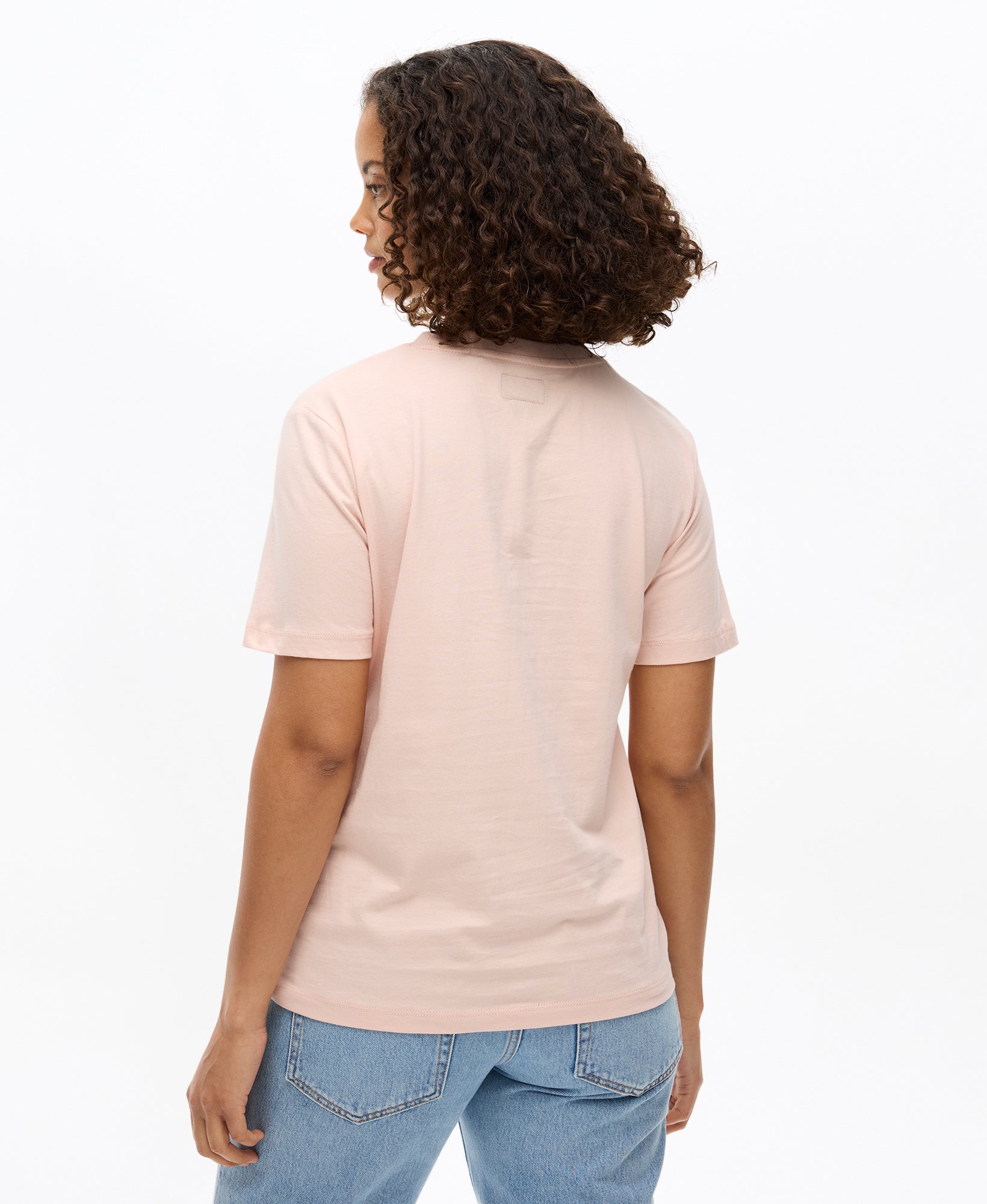 Embossed Vintage Logo Relaxed Tee | Peach Whip Pink