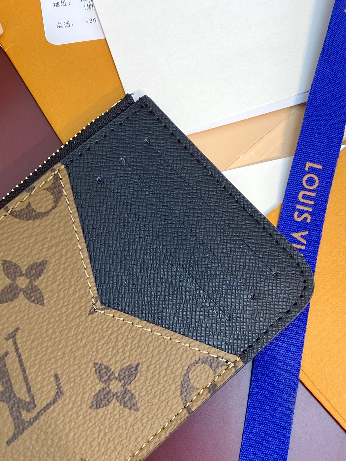 TOP Louis Vuitton LV Romy Card Holder Monogram 12x8x0.8cm - Khaki/Black