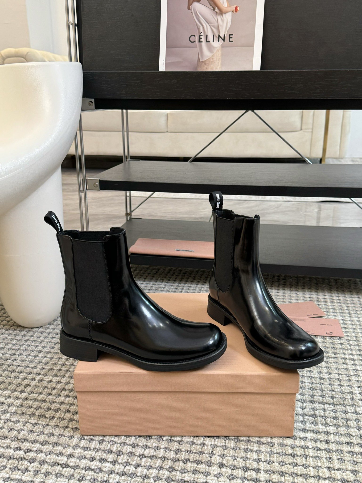 TOP Miu Miu Calfskin Short Boots - 3 Color