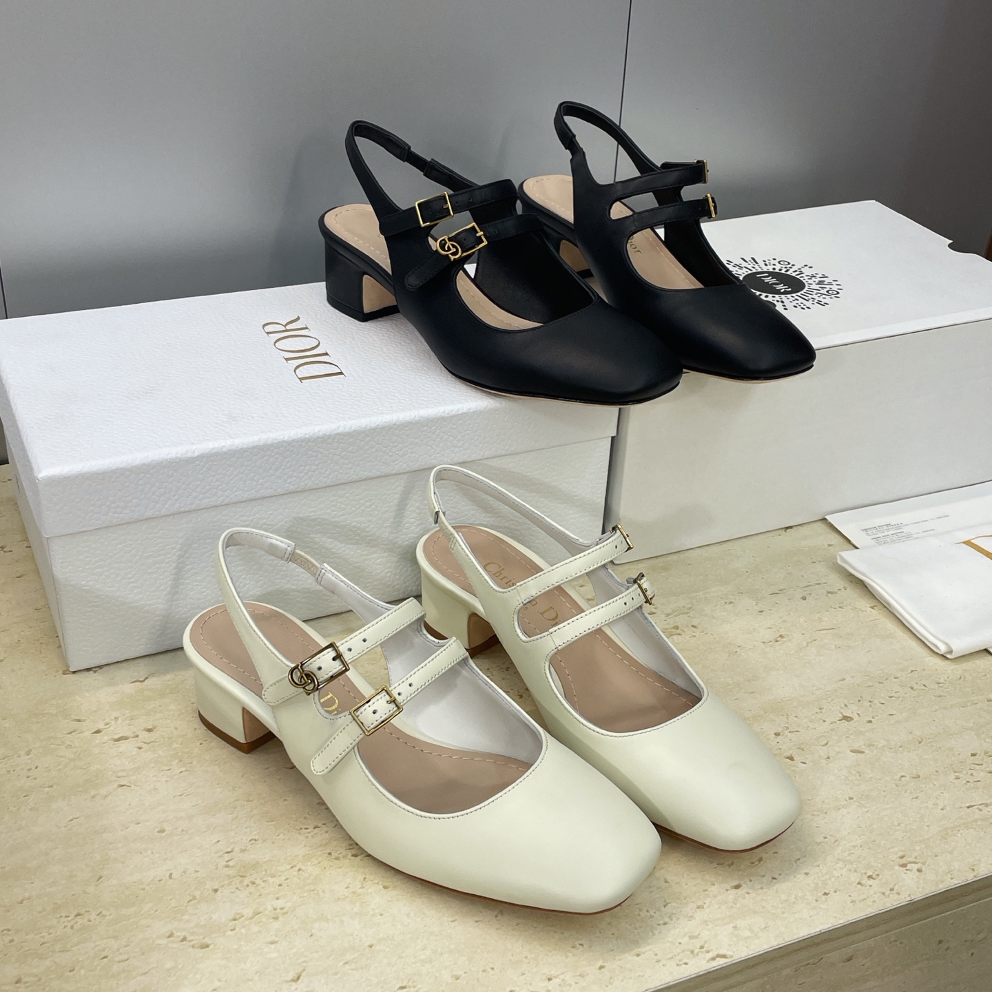 TOP Christian Dior Cherie Mules Low Heel - 2 Color