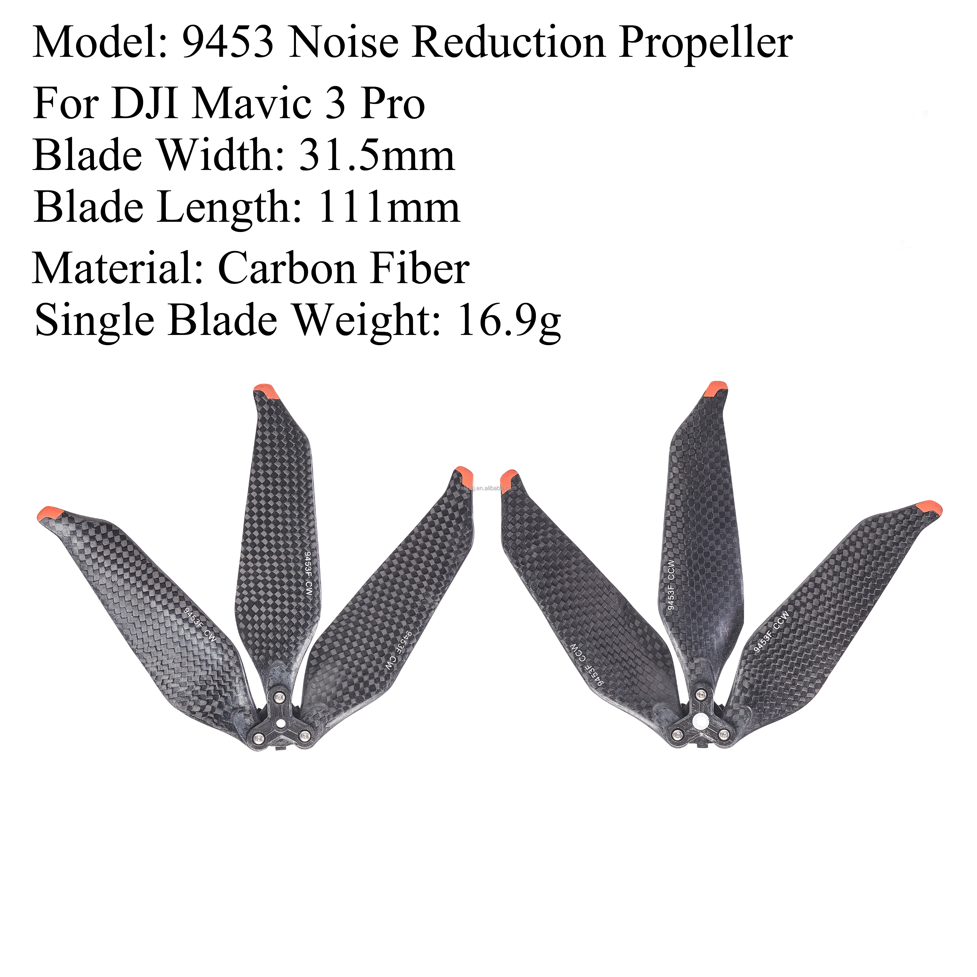 9453 High Strength Carbon Fiber Propeller 9453 for DJI Agras Drone Mavic 3 Pro Drone Accessories for DJI Agras Drone Mavic 3 Pro Drone Accessories