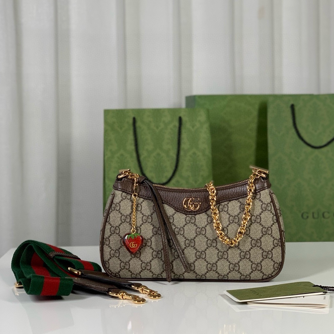TOP GUCCI Ophidia Bag with Strap and Chain 25X15.5X6cm - 2 Color