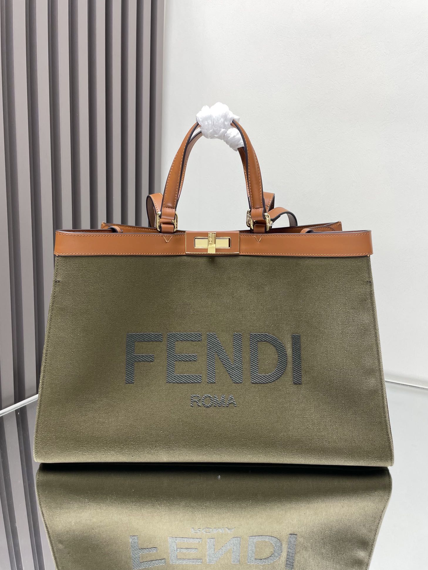 TOP FENDI Peekaboo X-Tote Bag 41x16x30cm - Green