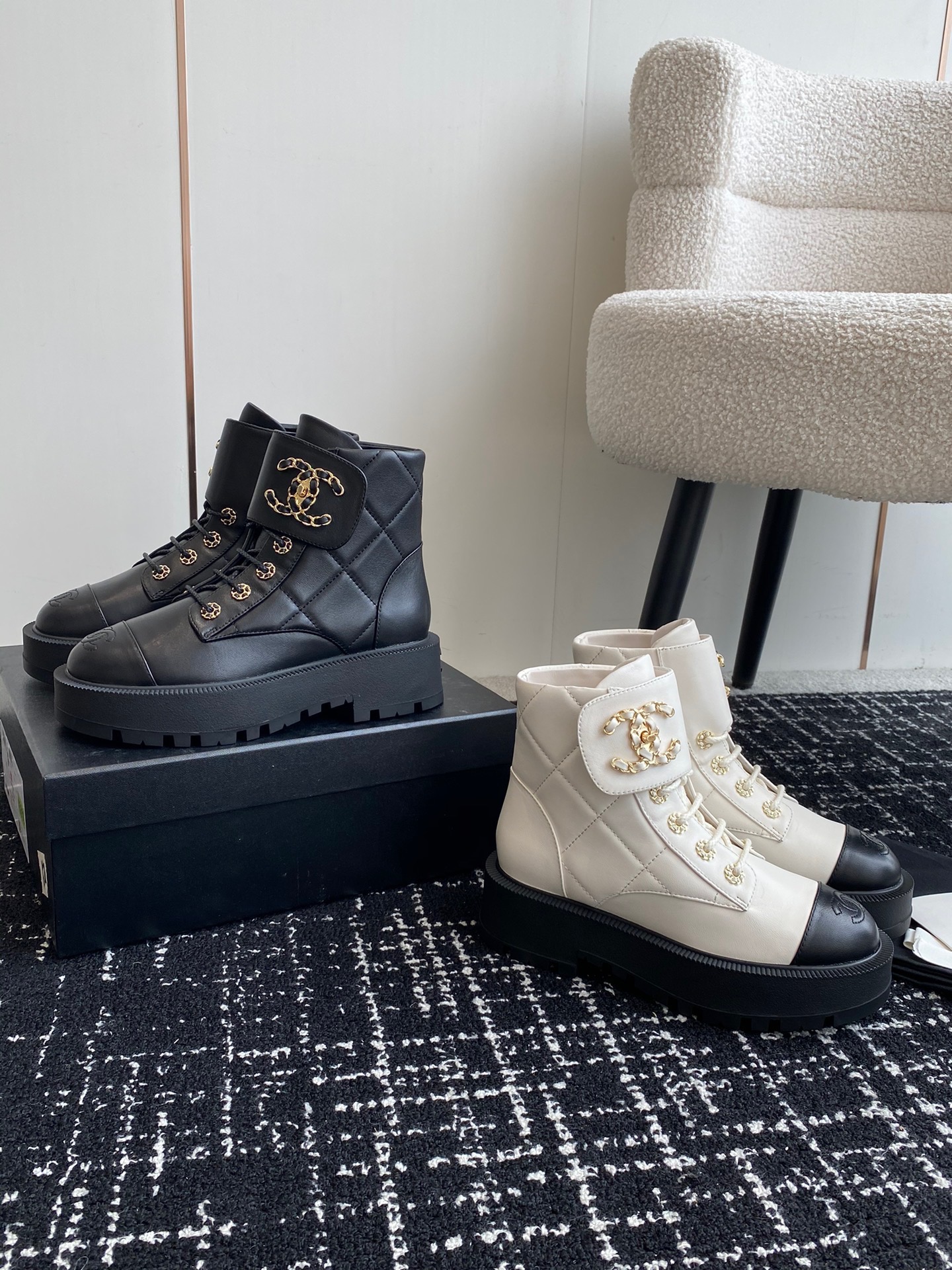 TOP CHANEL Short Boots - 2 Color