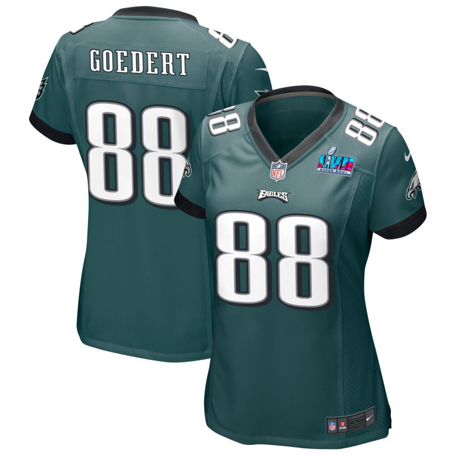 Dallas Goedert Philadelphia Eagles  Women's Super Bowl LVII Game Jersey - Midnight Green