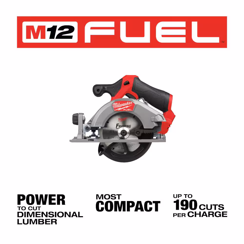 M12 FUEL 12V Lithium-Ion Brushless 5-3/8 in. Cordless Circular Saw (Tool-Only)