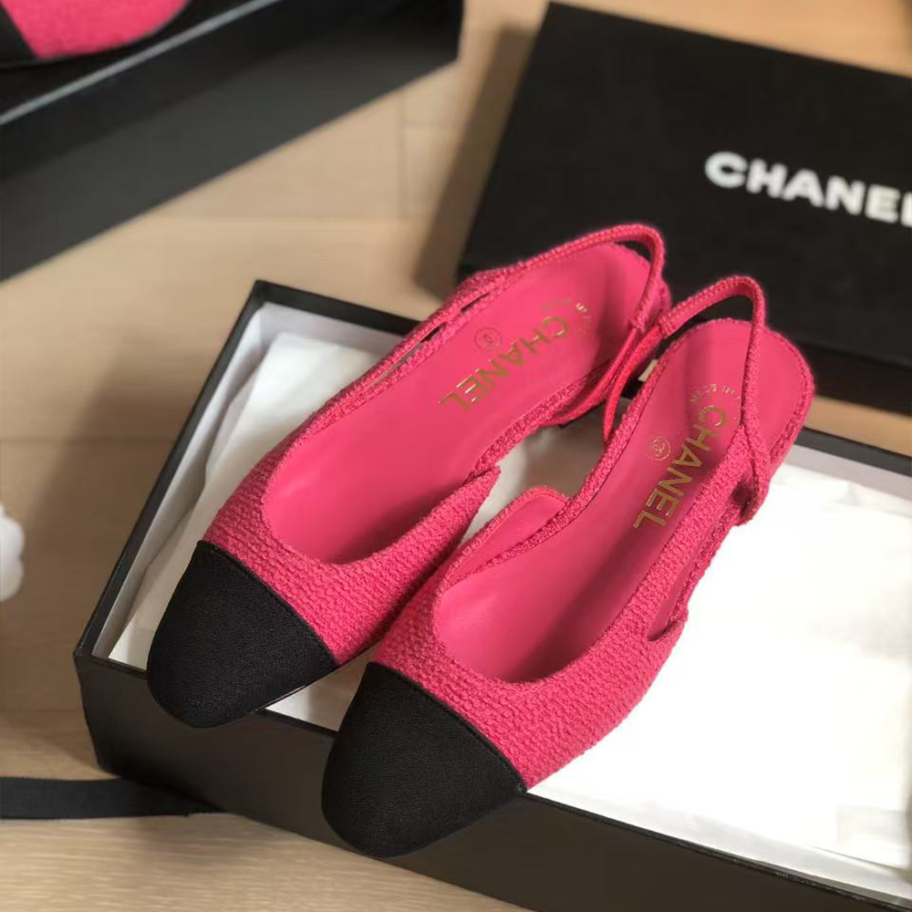 Chanel Slingbacks  Low Heel Sandals (Replica)
