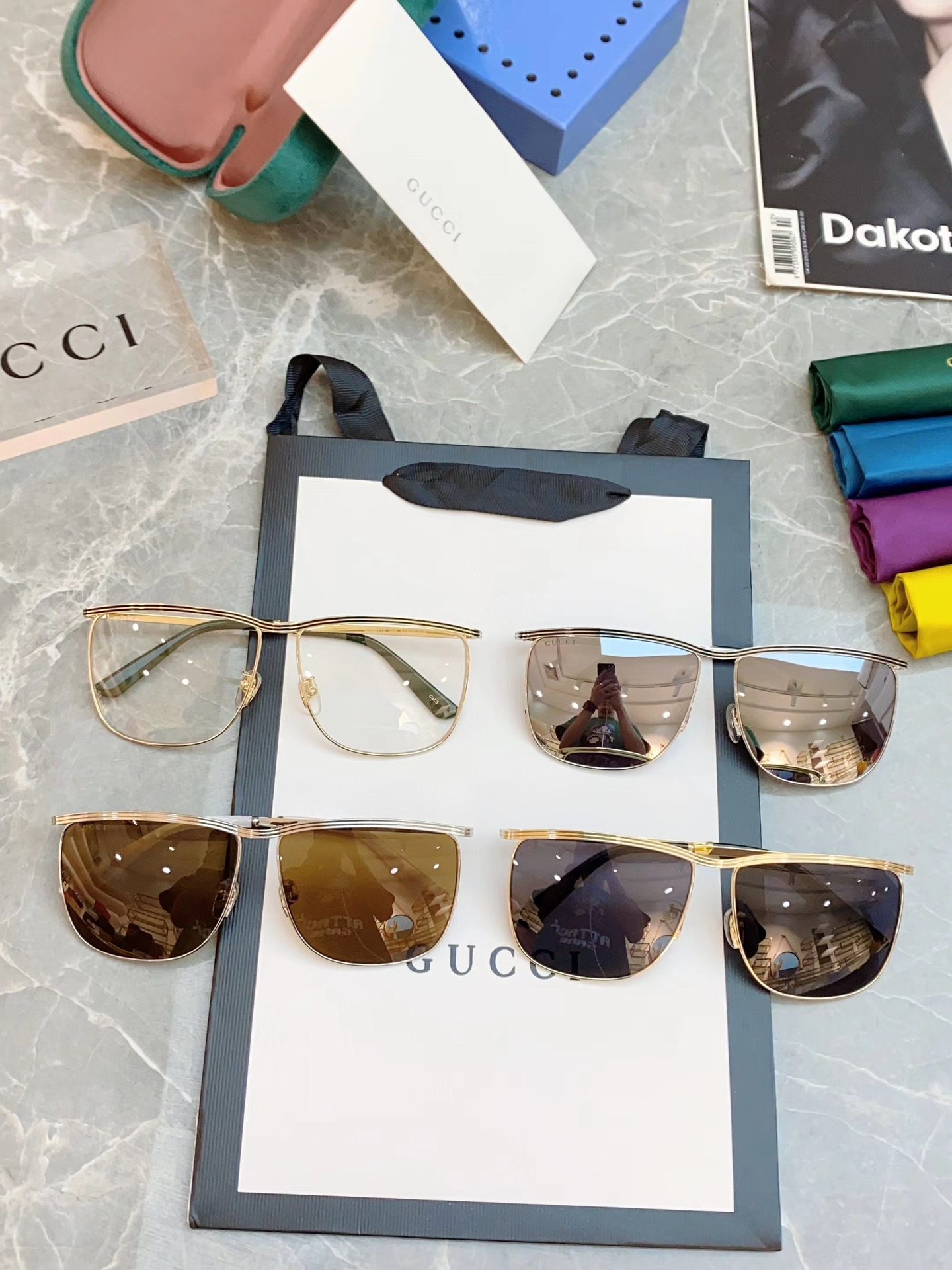 TOP Gucci  Sunglasses  - 4 Color