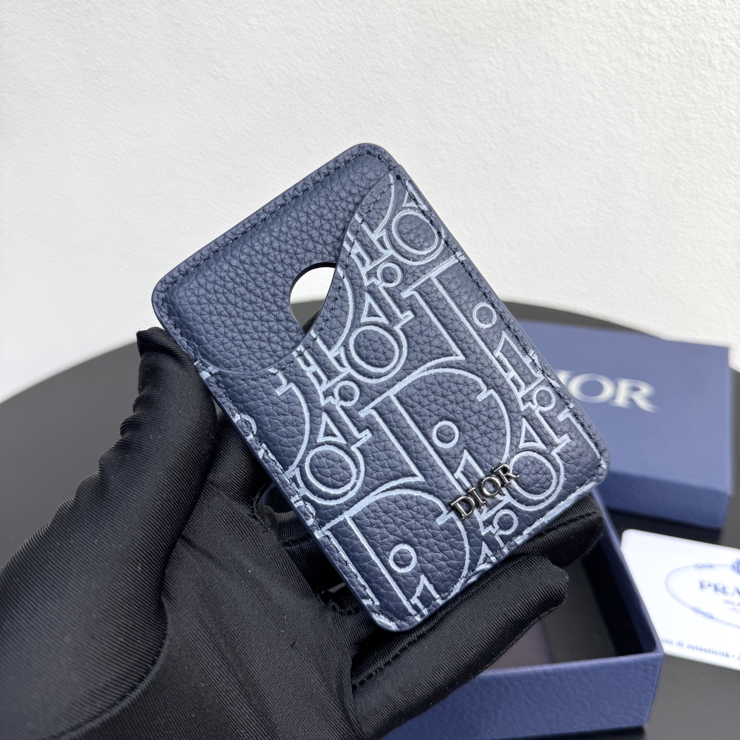 TOP Christian Dior Cowhide Card Holder 6.5 x 9.5cm - 2 Colors