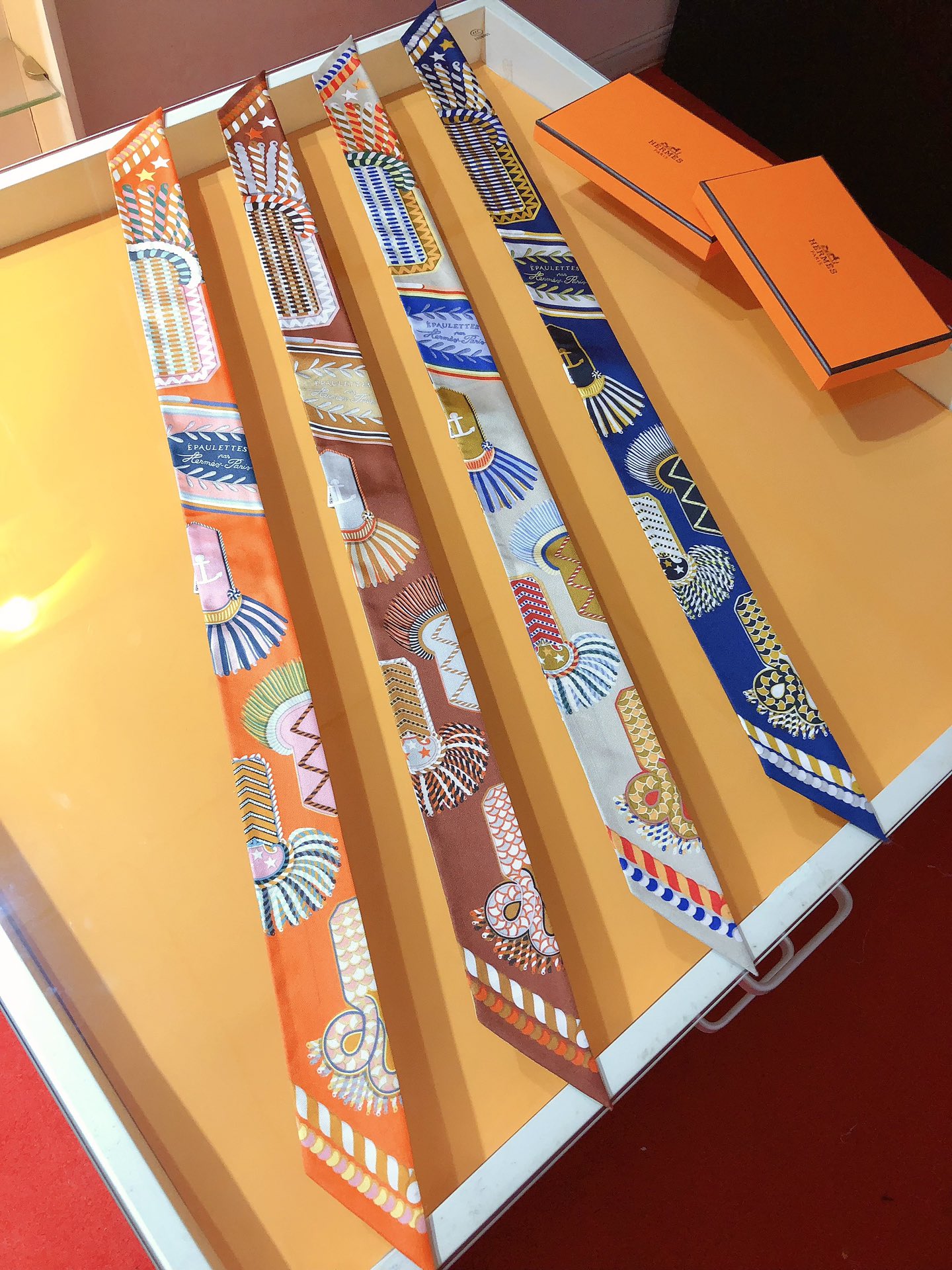 TOP HERMES Epaulettes de Gala Twilly scarf 5x86cm - 4 Color