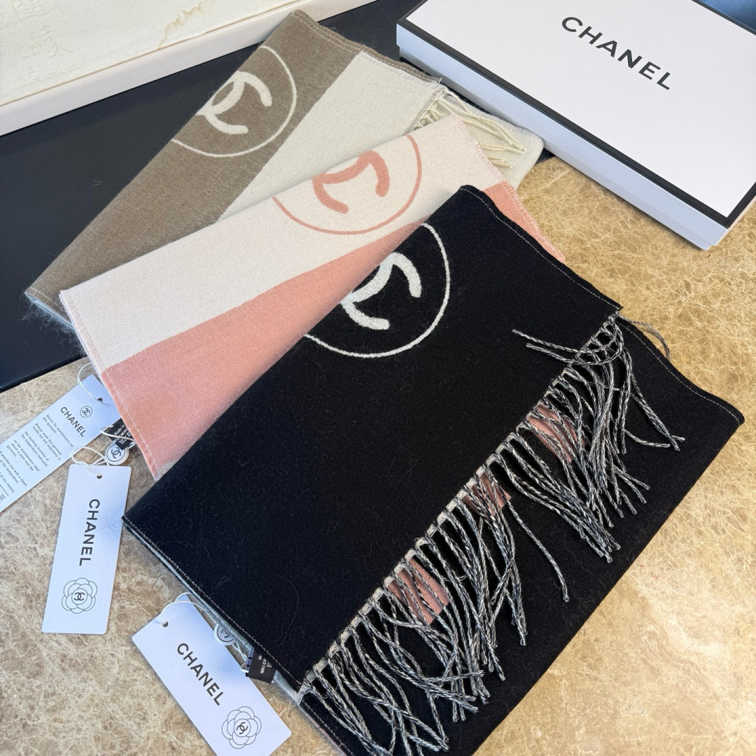 TOP CHANEL Cashmere  Scarf 200x35㎝- 3 Colors