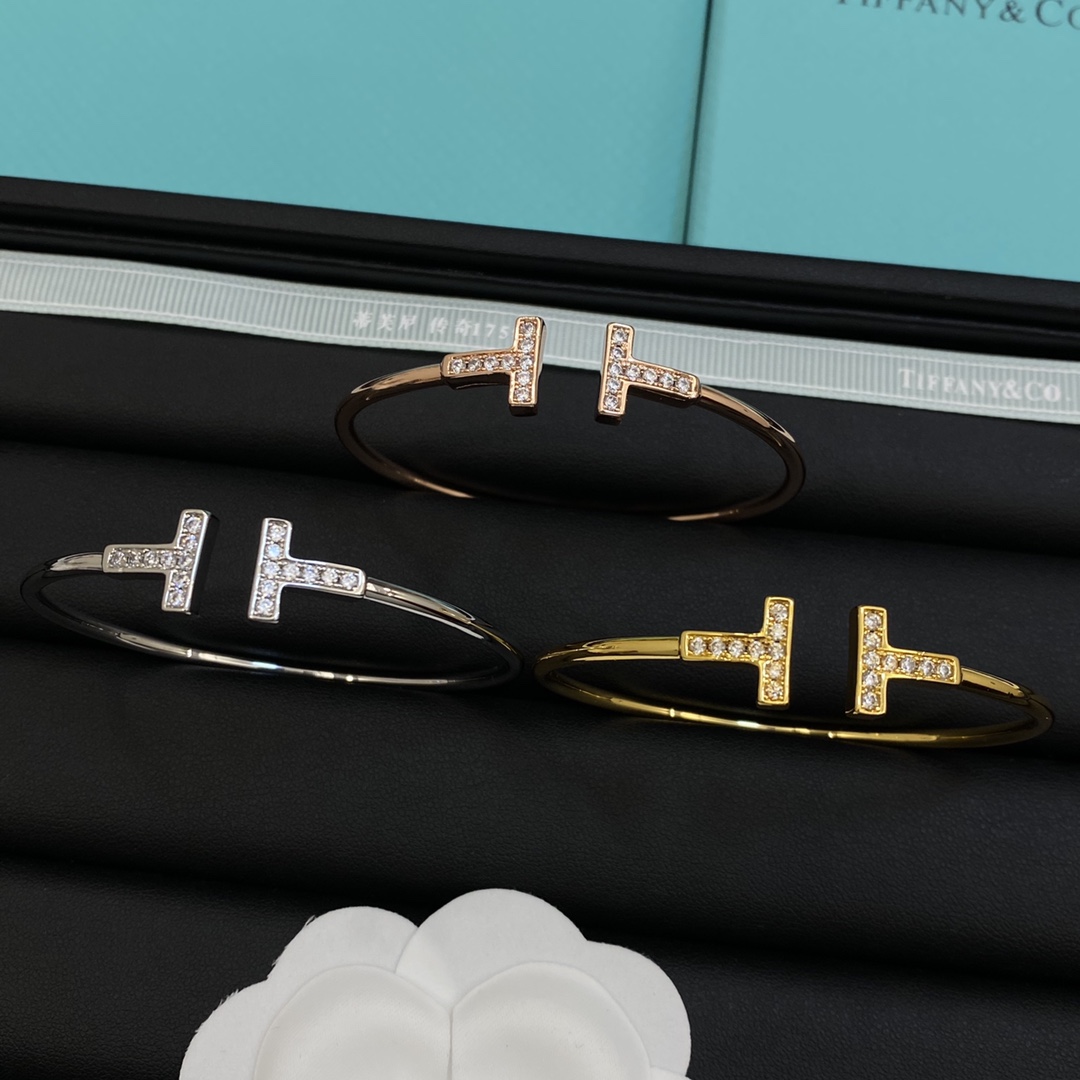TOP Tiffany & Co. Bracelet with Diamonds - 3 Color